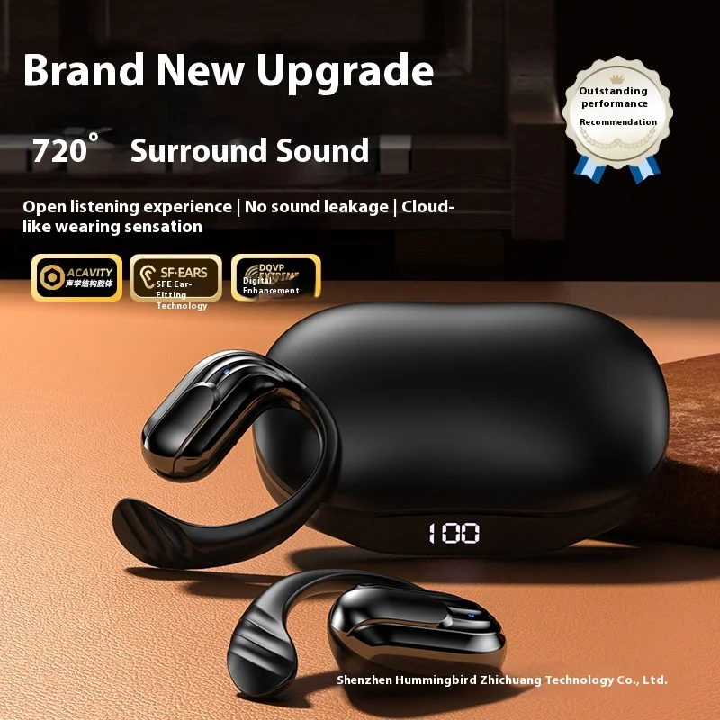 2025 New Private Model OWS Wireless for Bluetooth Ear-Hanging TWS Headset LED Digital Di aperçu 2