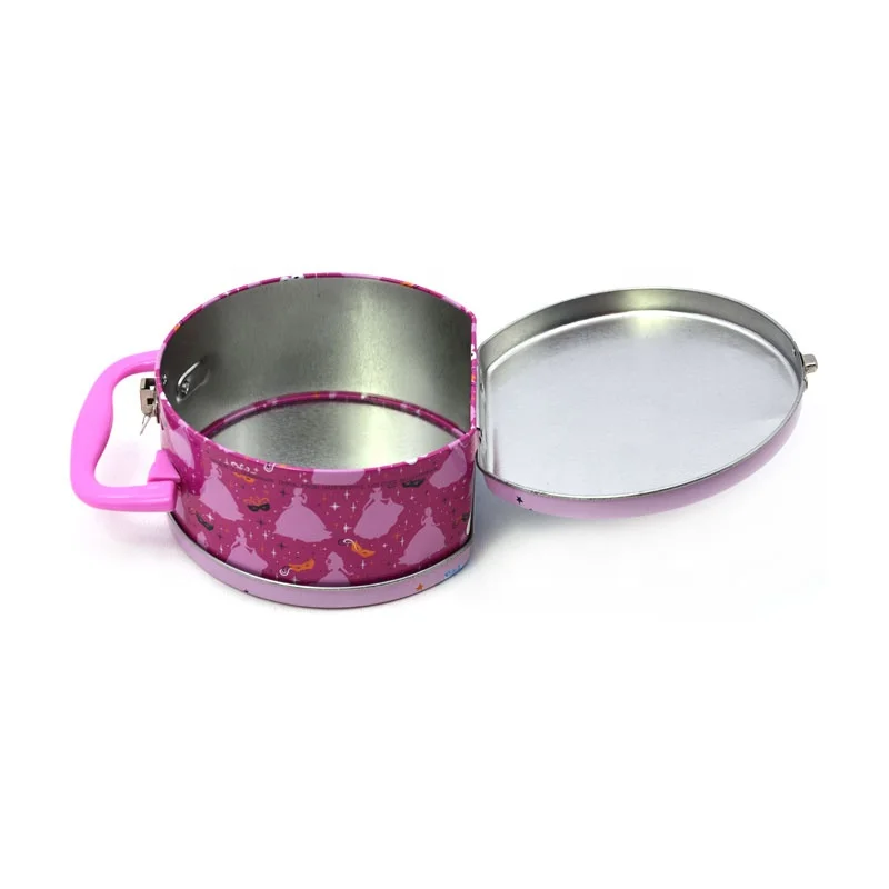 Custom Full-Color Portable Tin Box with Handle DIY Children's Cute Toy Gift Metal Case for Candy Chocolate & Food Storage