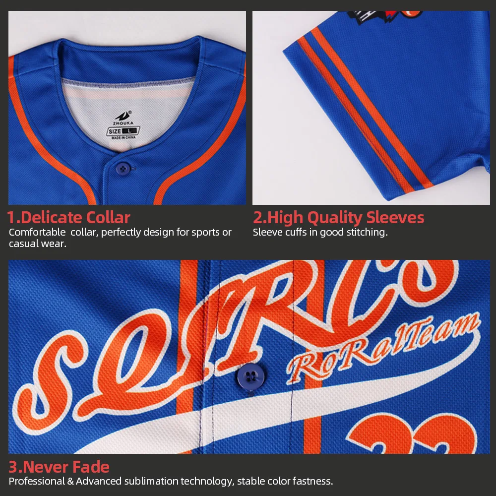 Wholesale Fast delivery Custom Printing Baseball Plain Shirts Blue Baseball  Jersey Outfit Mens Sublimation Cheap Price Baseball jersey From  m.