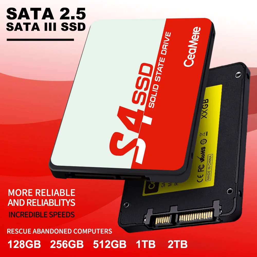 ceamere ssd硬盘128gb 480gb 512gb 1tb内部固态硬盘驱动器sata 3 2.5