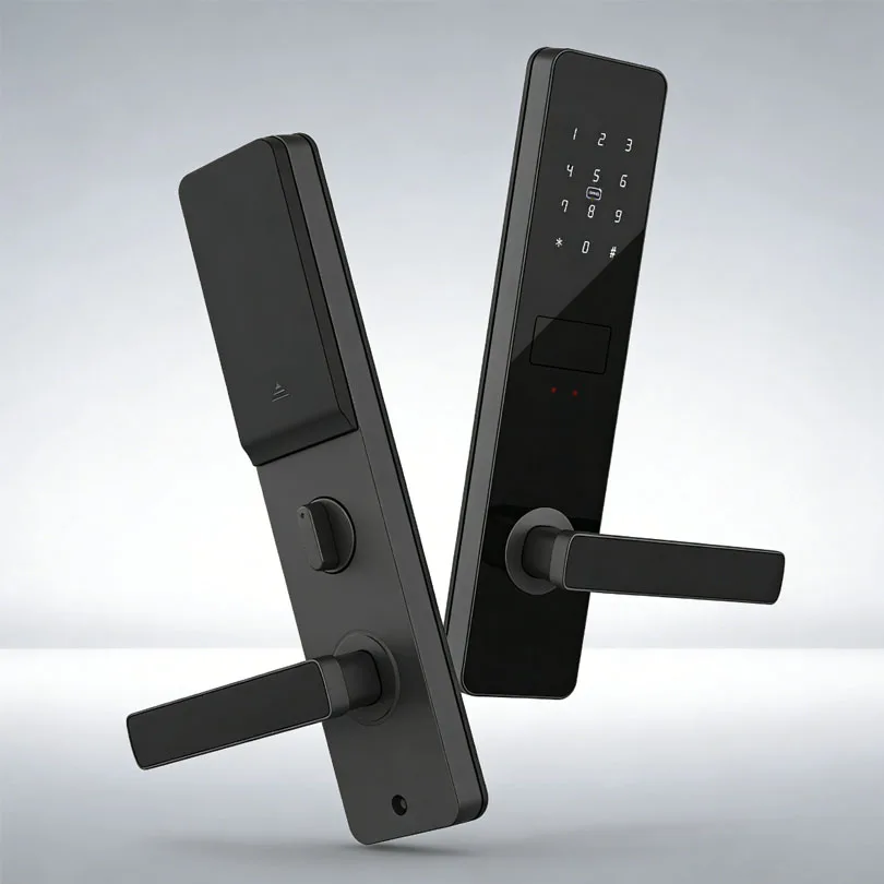 ล็อกความปลอดภัยแบบปลดล็อกหลายโหมด ล็อกประตูอัจฉริยะสำหรับโรงแรมแบบคู่ (Wi-Fi และ Bluetooth) ควบคุมระยะไกลผ่านแอปพลิเคชันยี่ห้อ Kaisstar
