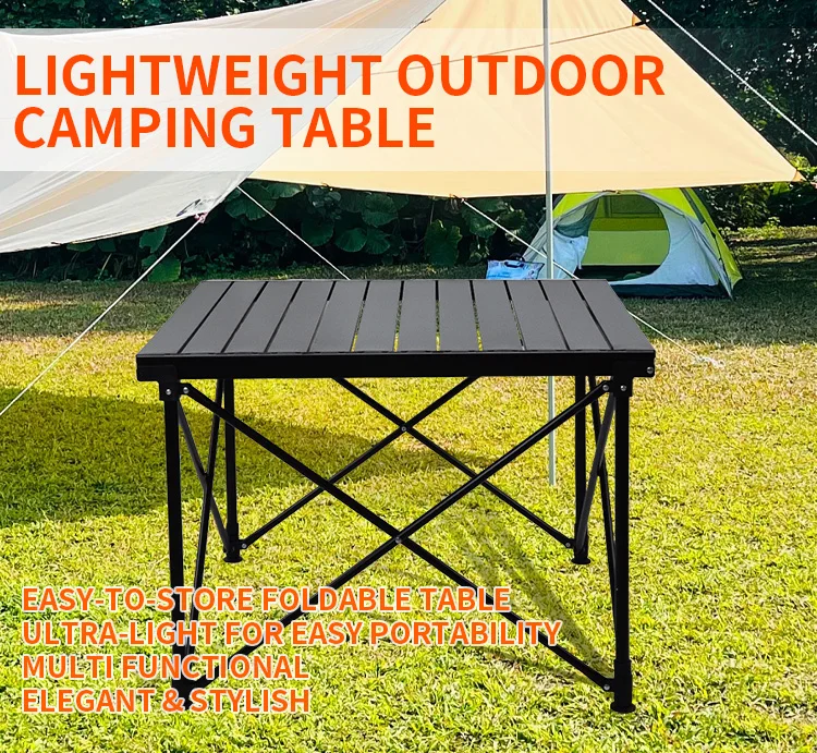 thumbnail image 2 of 48" Lightweight Foldable Camping Table With Storage Bag (Wood Grain Al – OX-Gen Outdoors 2 of 9