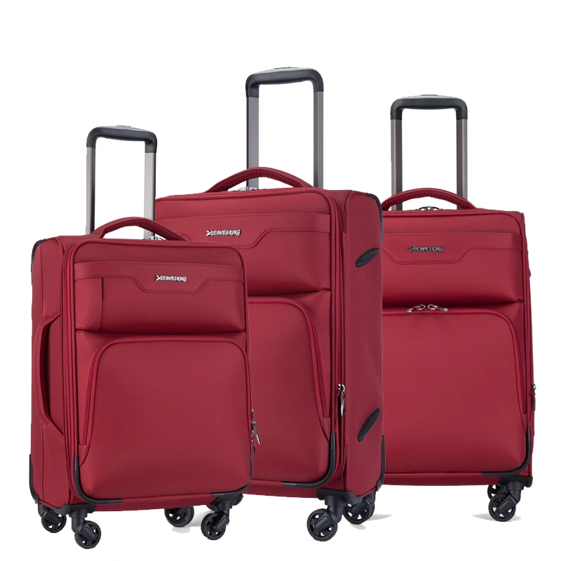 Softside Upright Luggage Set Journey Carryon Expandable Suitcase