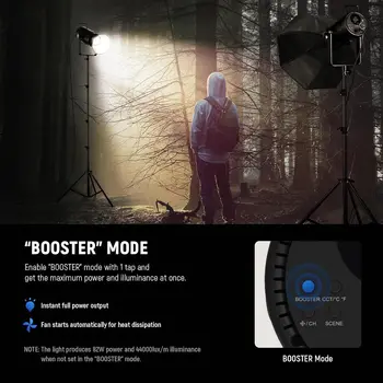 NEEWER CB300B 320W LED Video Light With APP Remote Control,All Metal Bi Color COB Continuous Output Lighting for Video Recording detail image