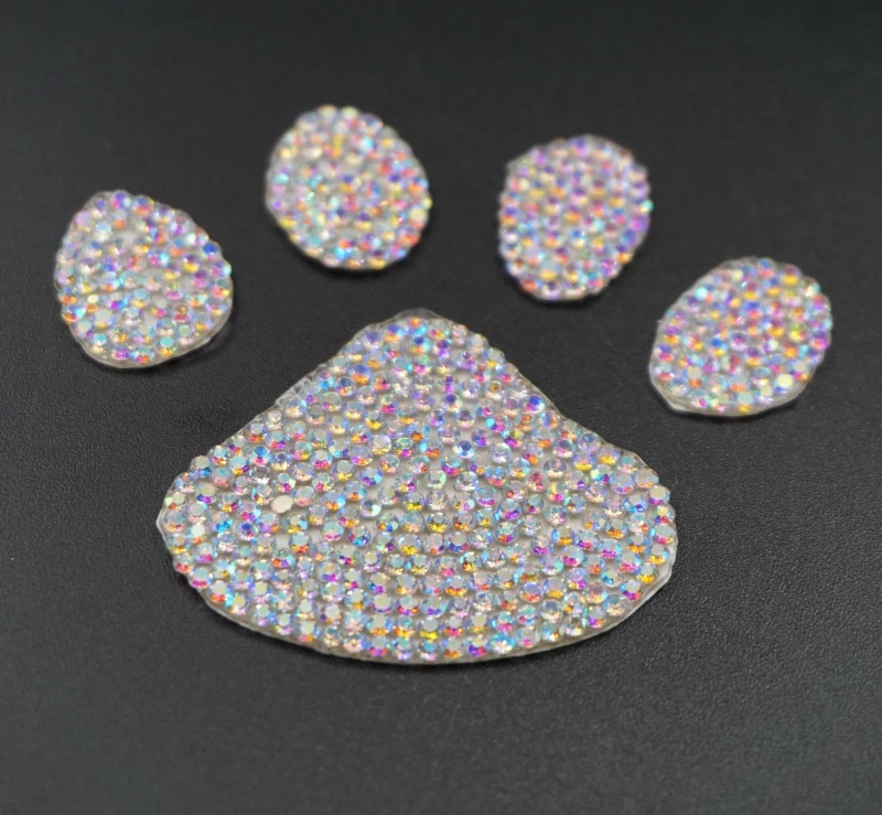 Designer ready design wholesale rhinestone t-shirt logo bowtie luxury heat press rhinestone patches