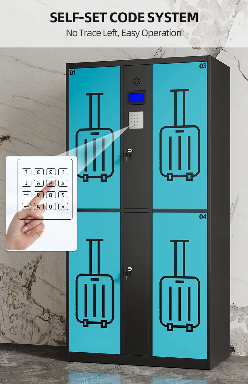 product rfid smart luggage locker for airport train station with electronic management system  access control-6