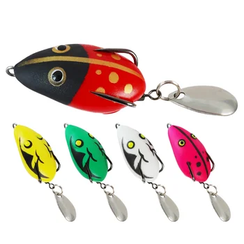 Luhsazer 5pcs/set Floating Frog Topwater Lure 40mm 4g Silicone Soft Bait Kit for Bass Carp & Snakehead with Hooks – Soft Lure – view 2
