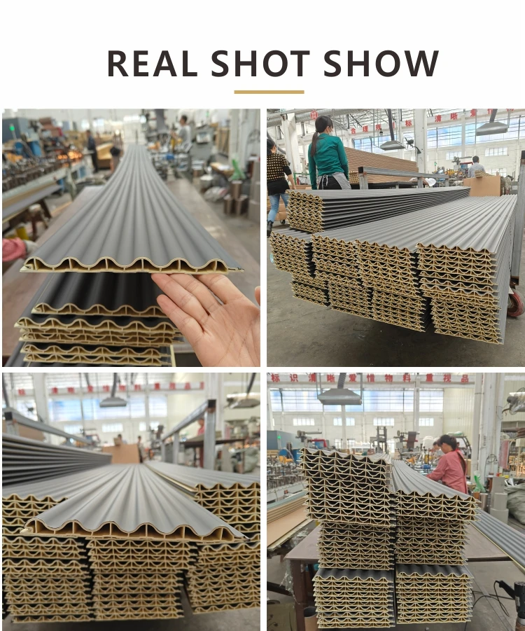 3D Wave Bamboo Wood Fiber Wall Panels - Modern & Durable