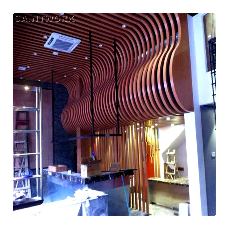 Interior Decoration 3D Wavy Metal Aluminum Wall Panels  Facade Wall Cladding Panels for Exhibition Halls