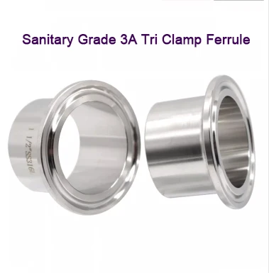 TKFM SS304 SS316L 3A TC Sanitary Butt Welding Tri Clamp Ferrule Connector Joint