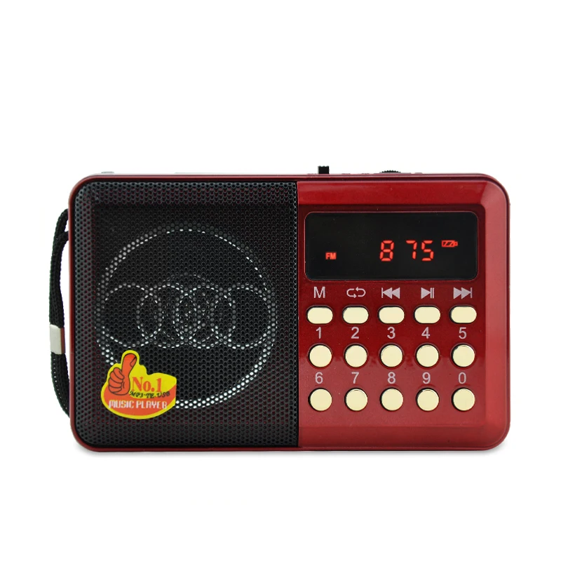 H066U JOC Mini FM Mp3 Player Radio with Rechargeable Battery