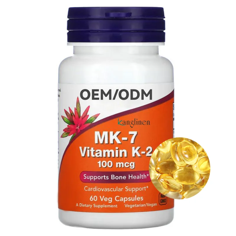 Factory Manufacturer Healthy Oem Vitamin D3 K2 Mk7 Softgel Capsules For