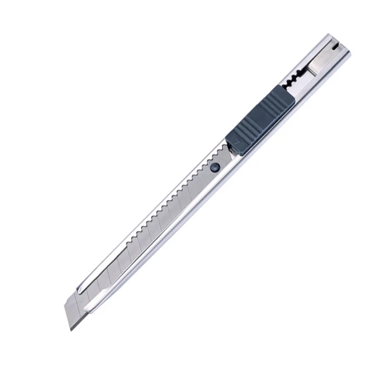 silver stainless steel mini paper cutter utility knife with 9mm