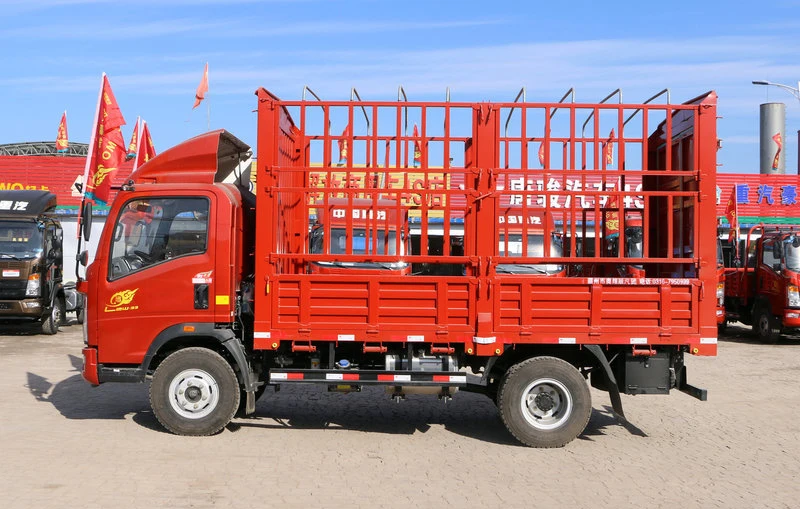 HOWO Fence Type Delivery  4x2 6 Wheel Small 2 Ton 5 Ton Mini Cargo Trucks