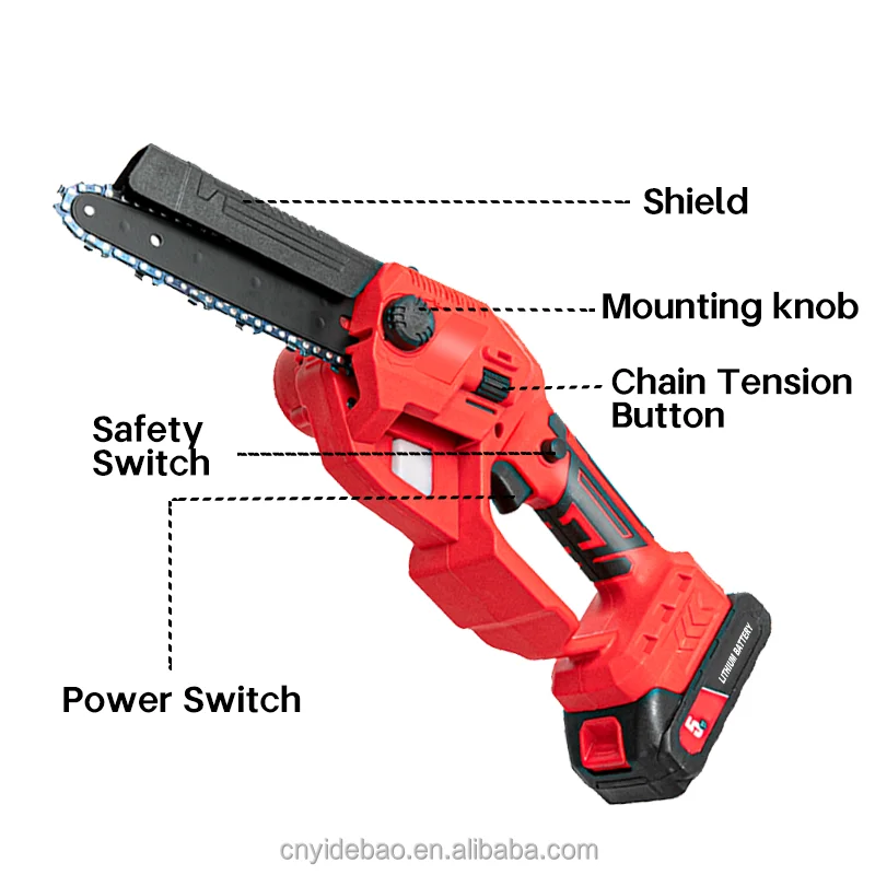 Mini Chainsaw 6 Inch,Cordless Mini Saw Onehand Use Electric Chainsaw