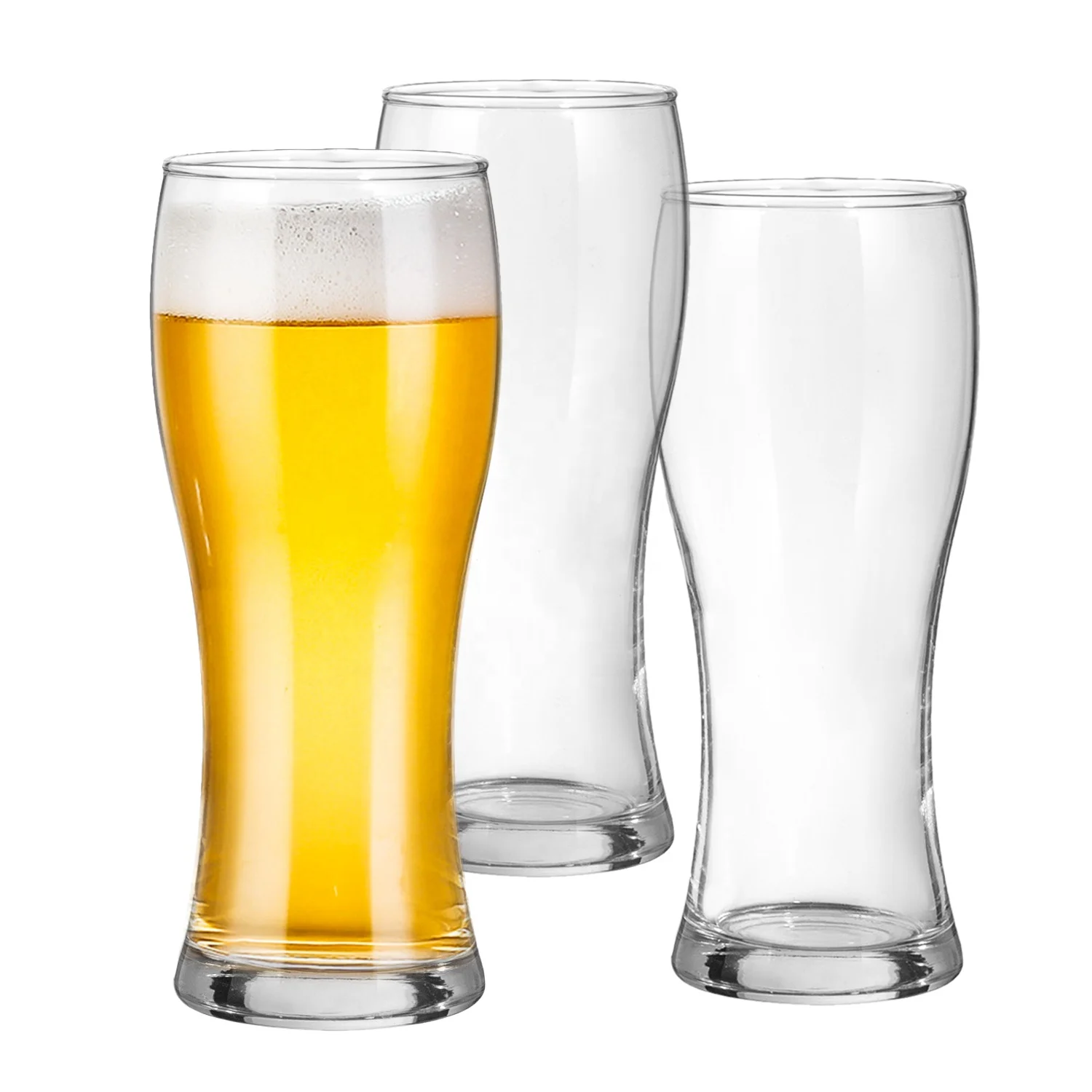 16oz 470ml Custom Logo Hand Blown clear Crystal Classic Beer Glass German  Wheat Beer Glasses Cup
