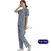 Top y pantalón corto gris para mujer