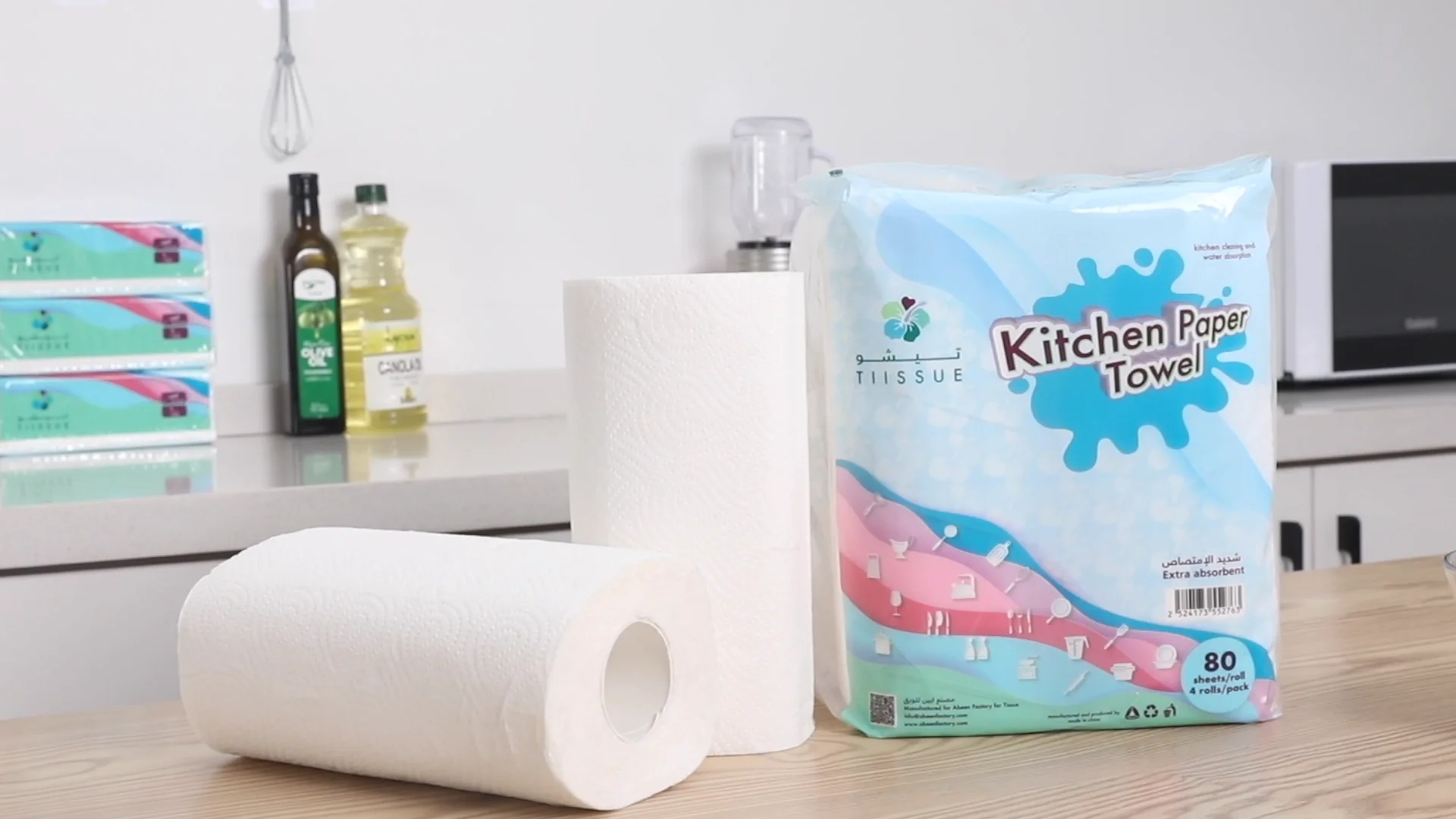 Paper Wrapped Environmental Customized Bamboo Pulp Paper Towel