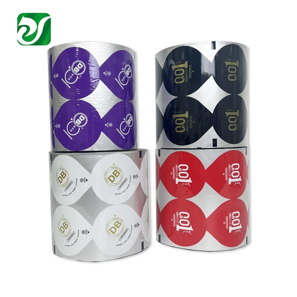 Customize Condoms Foil Cup Lidding Film Laminated Easy Tear Cup Sealing Film Roll