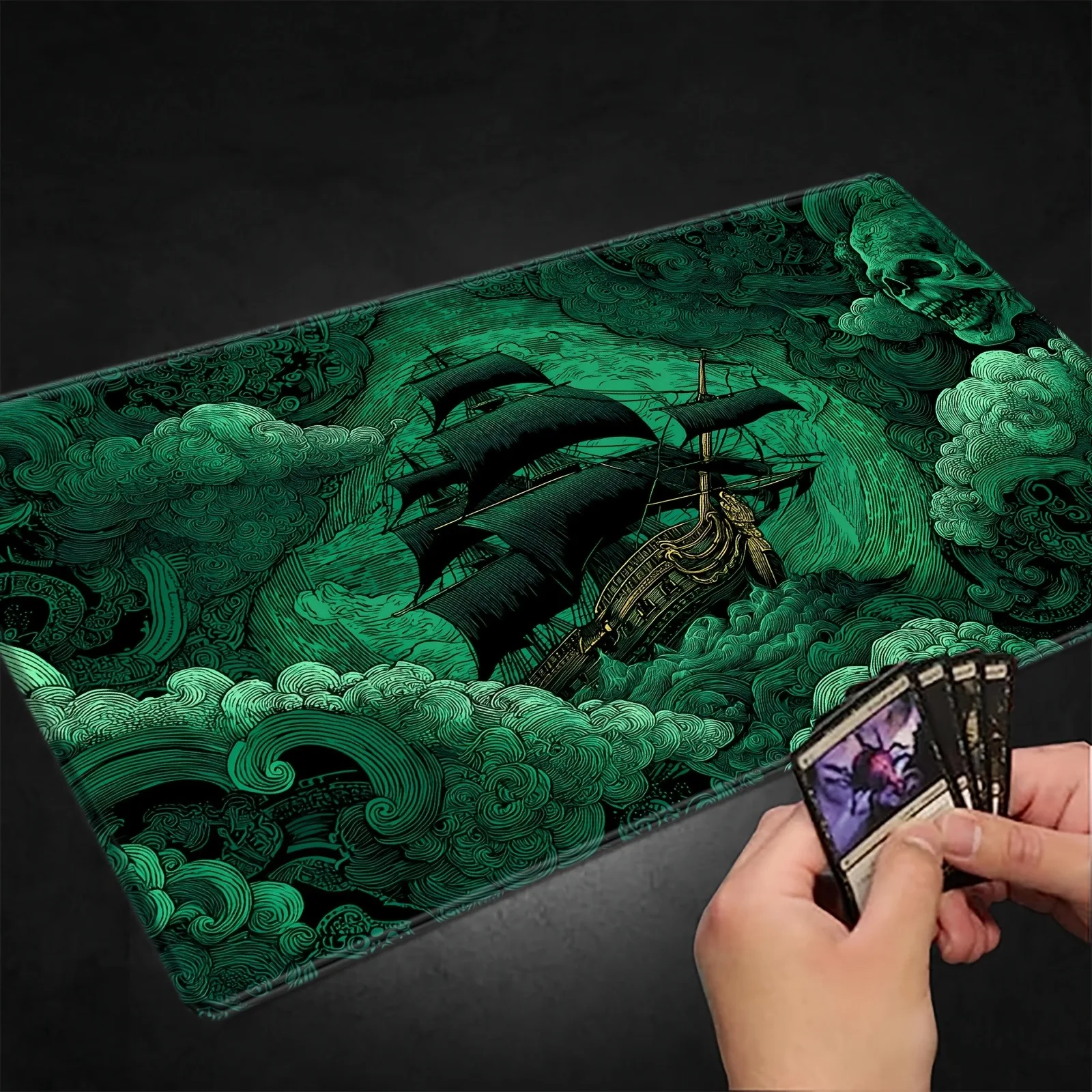 Green Ship in Sky Fantasy Scenery Stylish Cool PC Gaming Mouse Pads Gamer Mats Teclado P aperçu 6