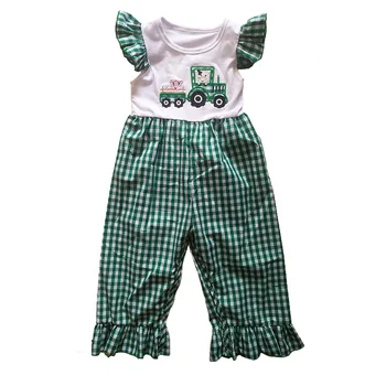 Farm kids clothing girls outfits newborn girls romper baby clothes wholesale clothing boutique