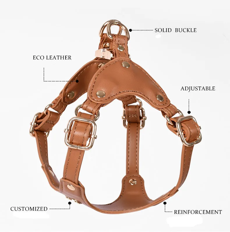 Cow Leather Dog Harness