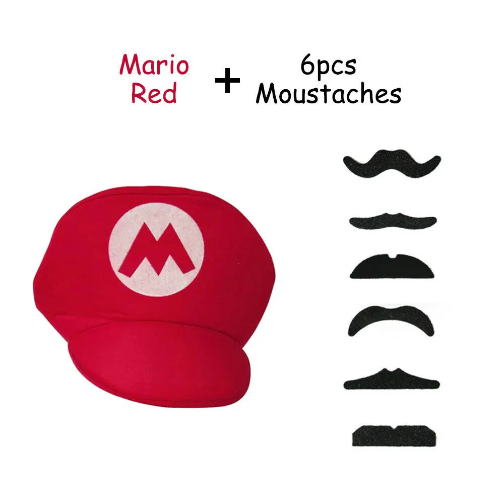 silhuet Bevæger sig Revolutionerende Super Mario Bro Luigi Foam Hat Cap And Moustaches Fancy Dress Costume Party  - Buy Hat,Mario Bros Hat,Foam Hat Product on Alibaba.com