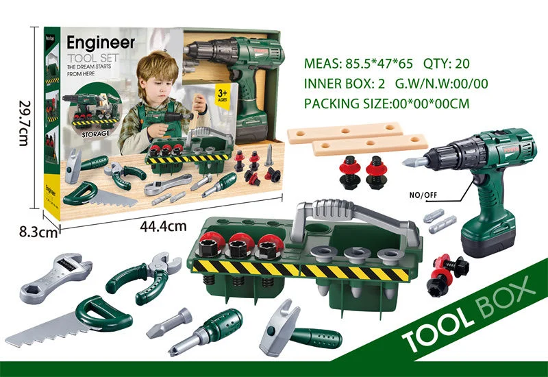 Xinmei 2022 оптовая продажа игрушки для ролевых игр и дошкольников Обучающие коробки инструментов детей набор пластиковых