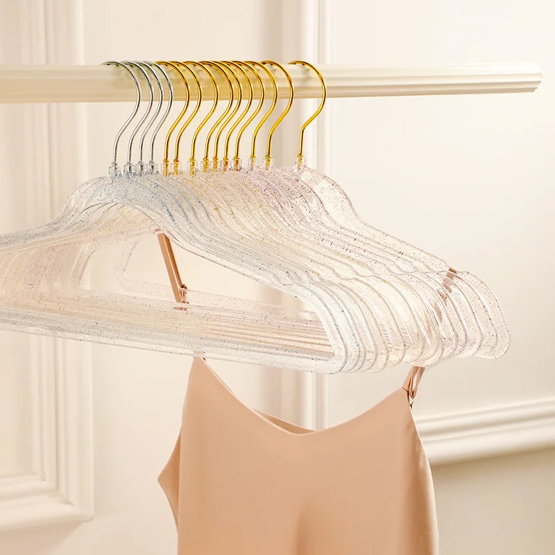 Fashion Plastic Glitter Coat Hanger For Costume Display Luxury Hangers