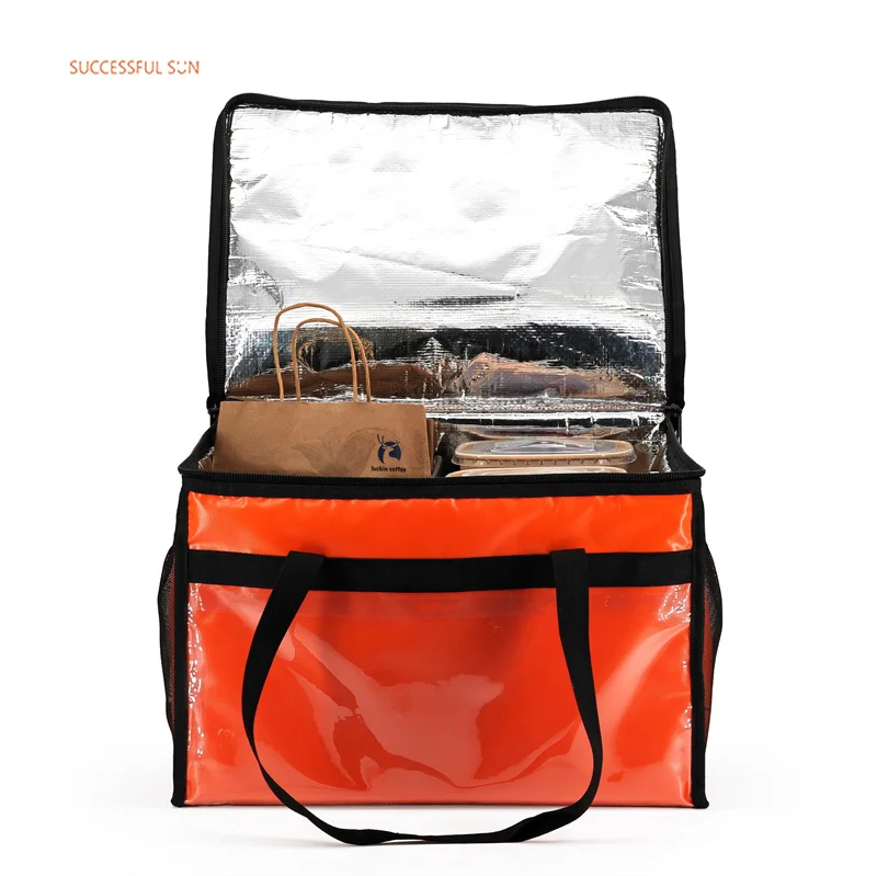 Customized logo Waterproof Rider Thermal Delivery Bags for Bike Cake Transportation Backpack Courier Bag for Food