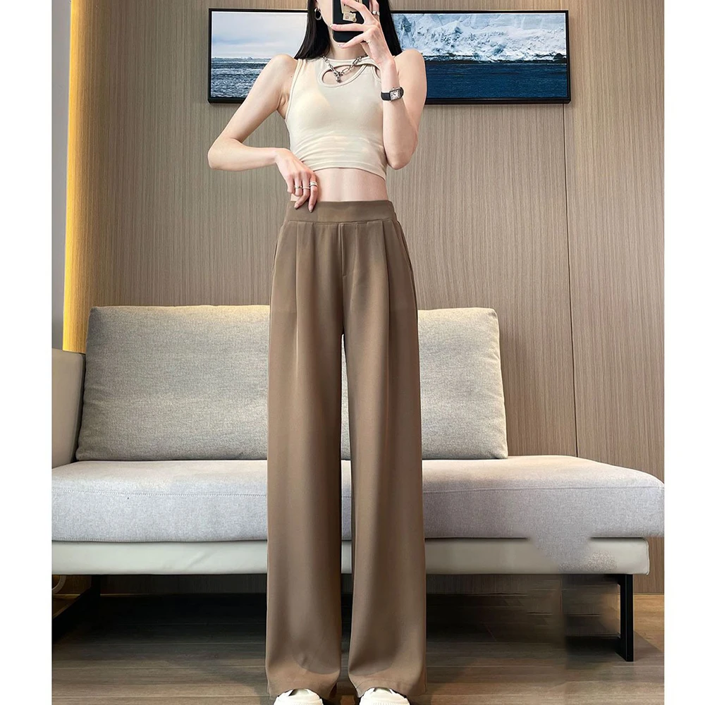 Slim Straight Pants Women Trousers New Style High Waist Loose Spring ...