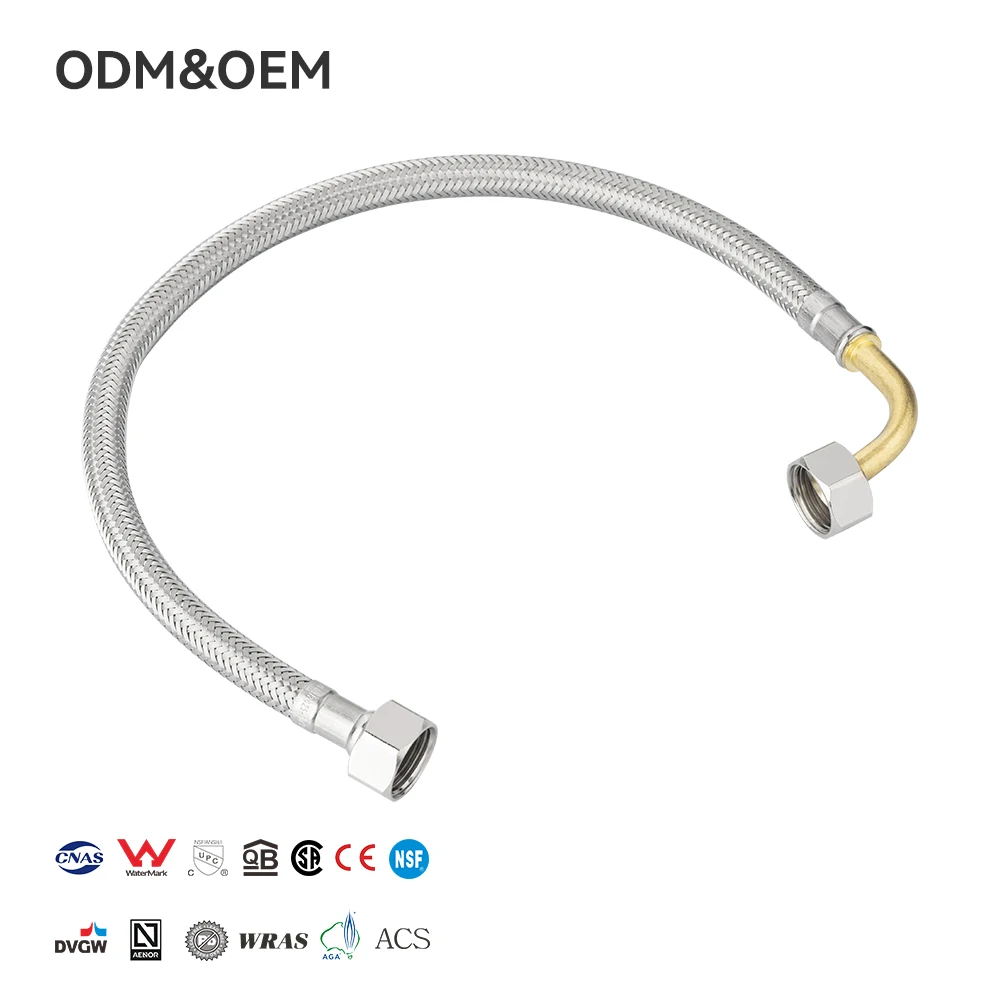 Fabryka PPW, wysokiej jakości gięska węża wodna z plecioną stalą nierdzewną, uniwersalny złącznik do kranu i toalety, trwały, zapobiegający wyciekom