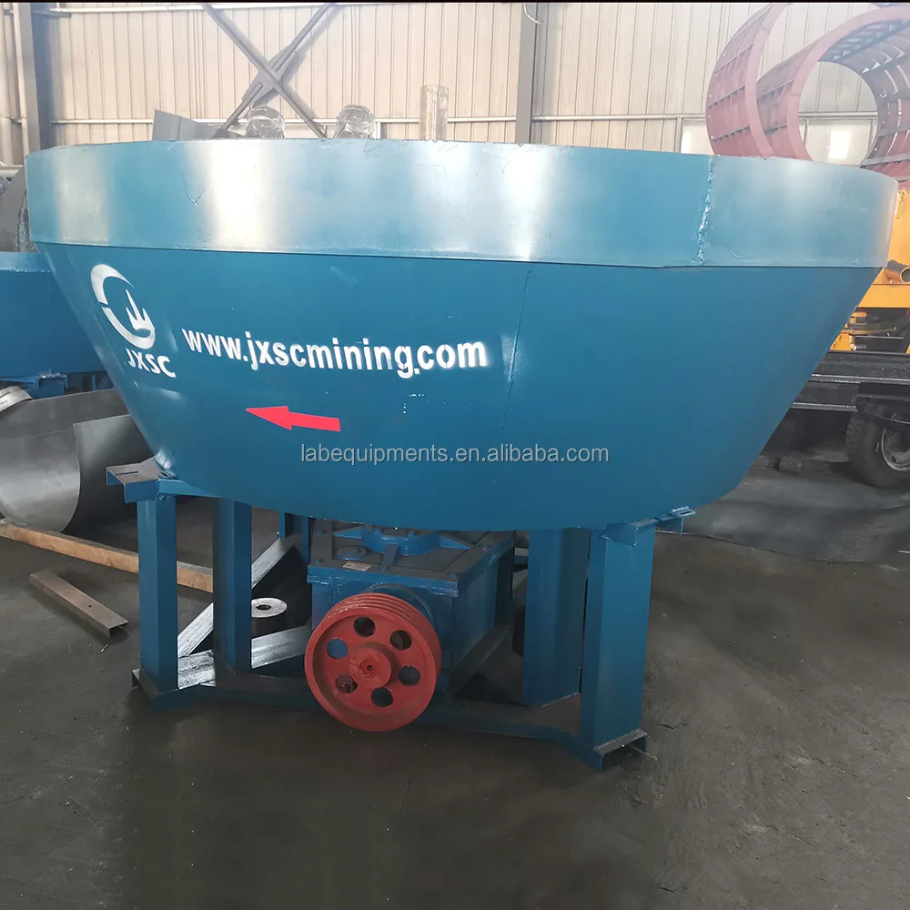 China Manufacturer 1200 1400 1600 Gold Mining Process Wet Grinding Pan Mill in Stock
