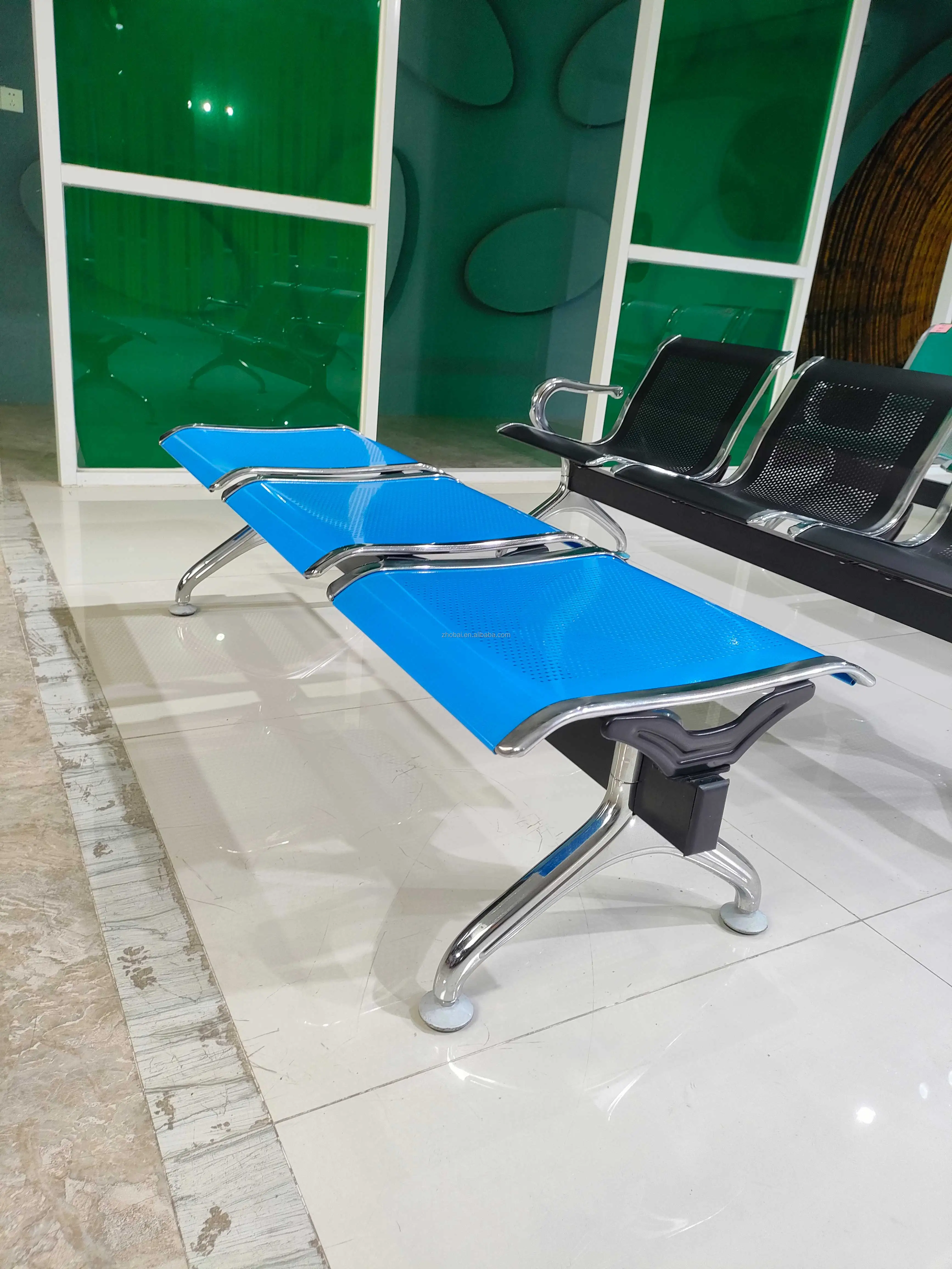 High Quality Customized 3 Seat Stainless Steel Infusion Chair for Hospitals Schools Gyms-Modern Design Indoor Waiting Room 5