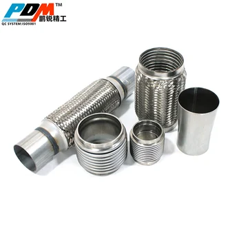 Exhaust Muffler pipe Flex pipe stainless steel double braided flexible bellows