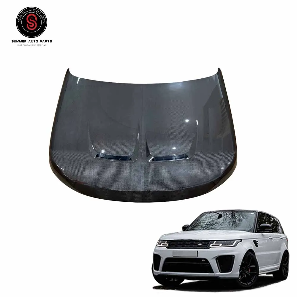 Carbon Fiber Hood Engine Cover For Range Rover Sport Svr 2022 Dry ...