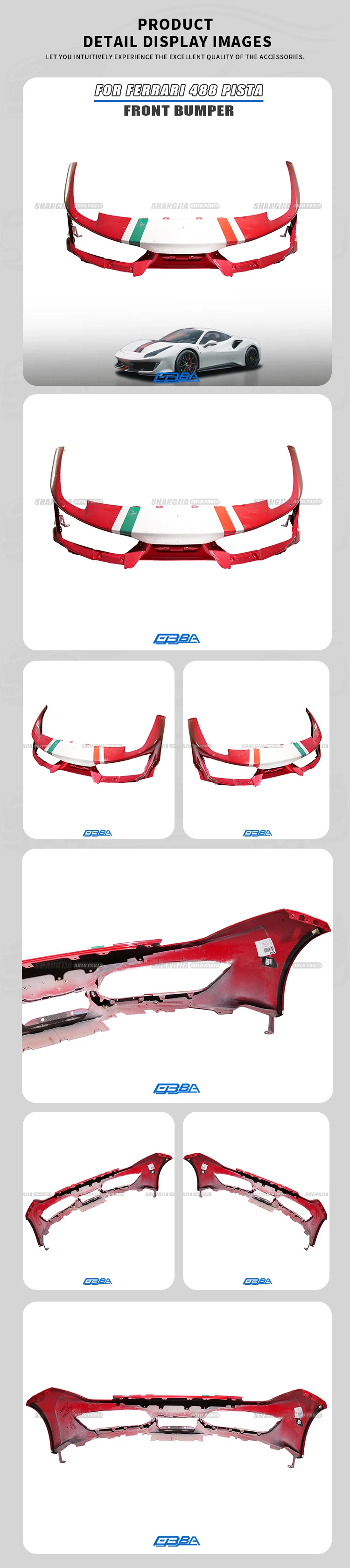 Original Factory Removal Replacement Part Restoring Front Bumper For Ferrari 488 Pista 89270710 supplier