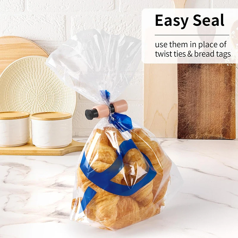 10 Pack Squeeze Lock Eco-Friendly Kitchen Bread Bag Clips with Flexible Design for Snack & Food Storage Color Customized