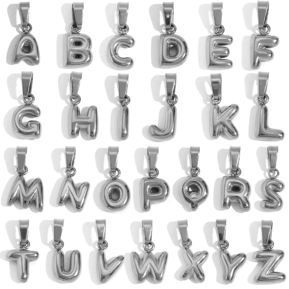 Ciondoli Con Lettere In Argento Sterling 925 Dalla A Alla Z - Foto 6