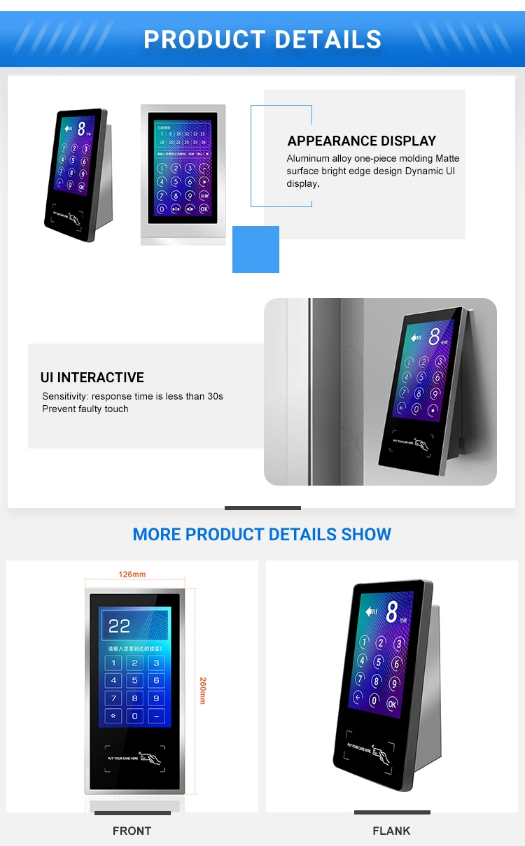 Eds Elevator External Purpose Floor Selector Elevator Touch Screen for Hall