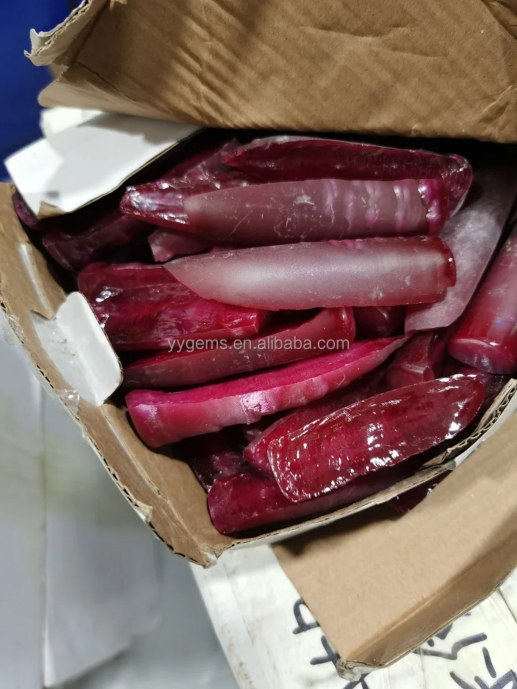 Made in China Rough Synthetic Ruby Stone Rough Corundum Gemstones for Jewelry Making