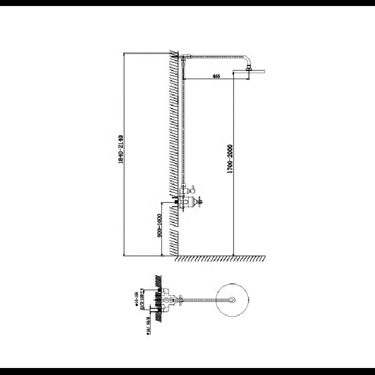 Traditional Brass Single Function Exposed Thermostatic Shower details