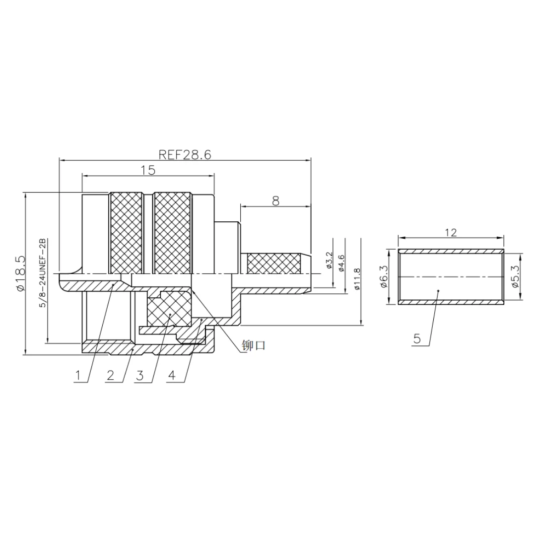 High Performance UHF-C-J3 Connector Male UHF Connector Crimp RG142 Cable UHF RG58 Coaxial Connector details
