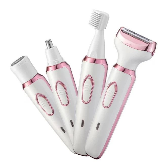 Multifunctional 4-in-1 Women's Electric Shaver Eyebrow Hair Removal USB Charging Underarm Hair Shaver Hair Remover