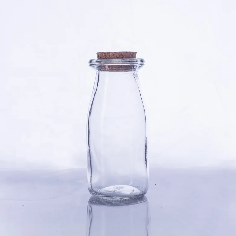 200ml clear Empty Round Milk Jar Glass Pudding Jar Jam Jar with Lid