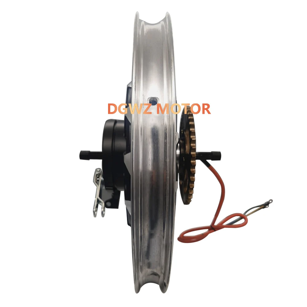 17 Inch 48V 60V 1000W 1500W Brushless Gearless Aluminum Alloy Electric  Motorcycle Bicycle Hub Motor With Drum Brake and Sprocket