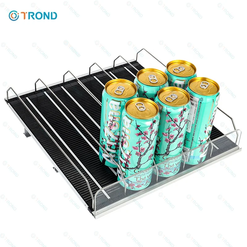 Supermarket Shelf Management System Beverage Cooler Gravity Feed Roller Slides Glide Racks Roller Tray for Convenient Drink