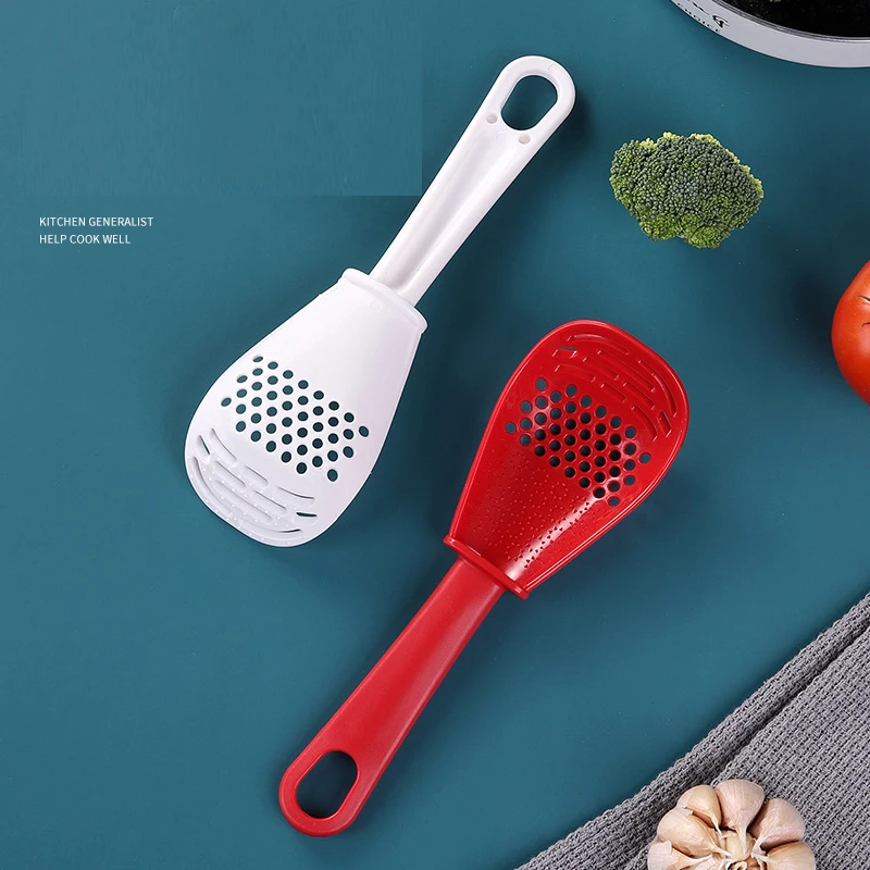 Хит продаж пластиковая многофункциональная кухонная ложка дуршлаг Картофельная лопата шлифовальная для измельчения