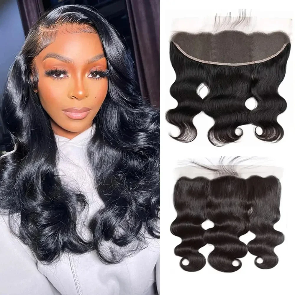 Peruvian Hair 4x4 Lace Closure Body Wave Hair 13x4 Transparent Lace Frontal 100% Human Hair_voghion.com