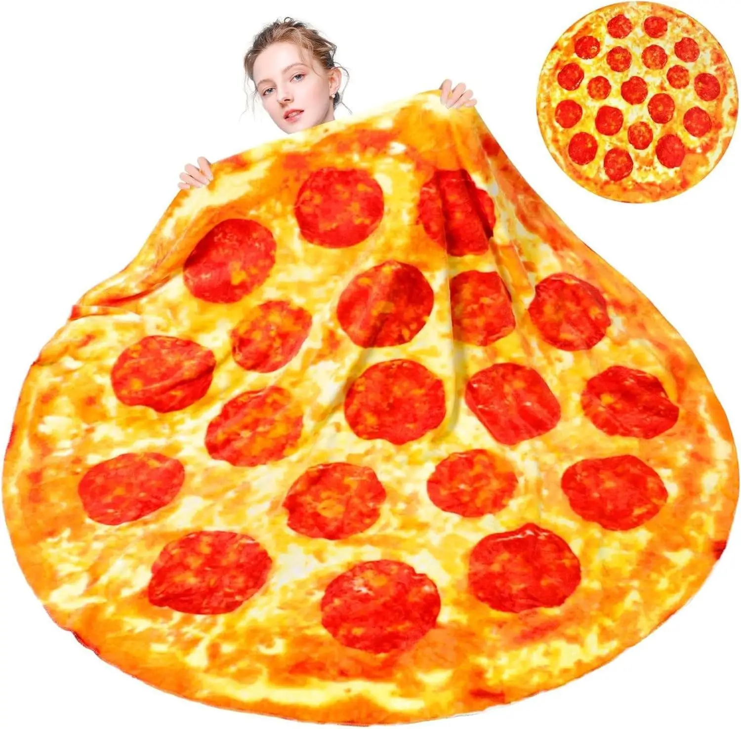 Pizza Blanket For Kids Realistic Pizza Blankets & Throws,Super Soft